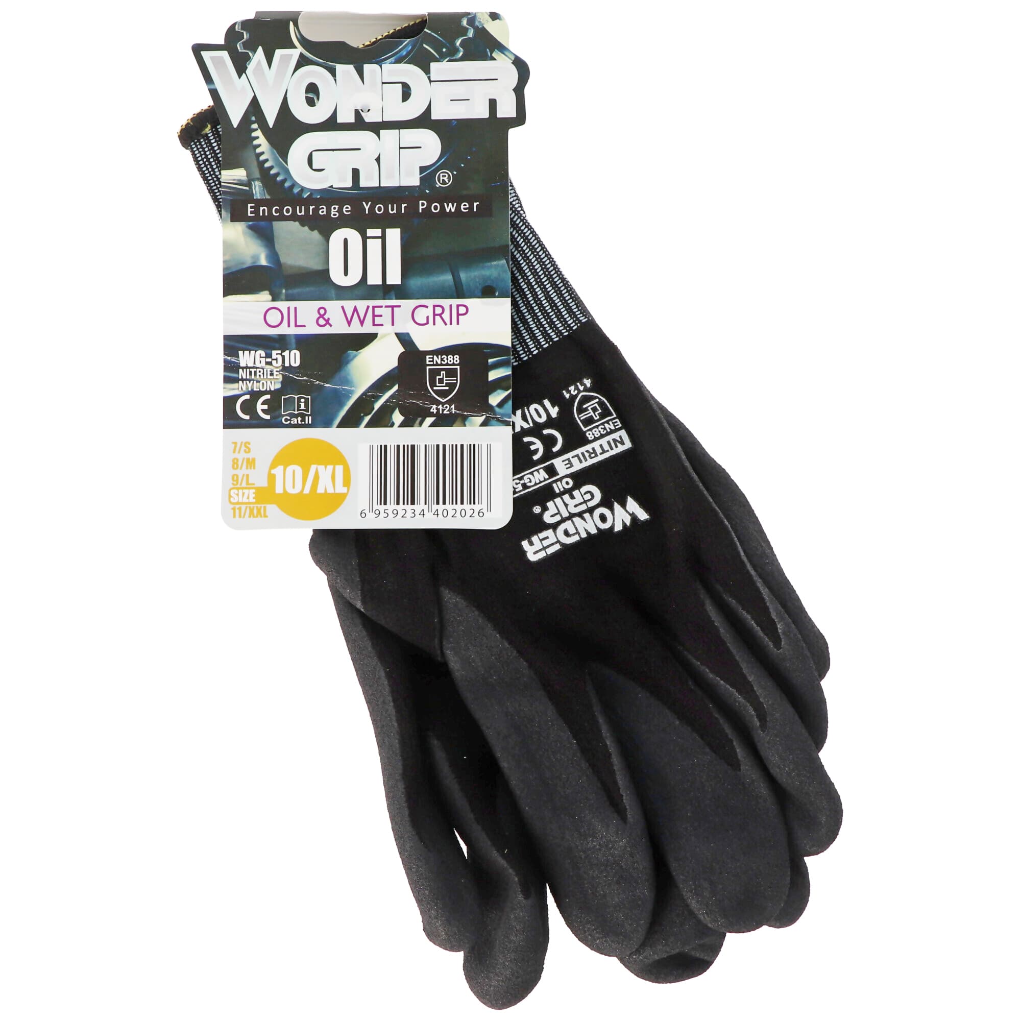 Wonder Grip 10 XL le gant de travail en latex de haute qualité pour le changement de pneus et les travaux de réparation